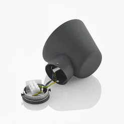 Lindby buitenwandlamp Ileyna, antraciet, metaal, 15 cm