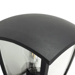 Lindby buitenwandlamp Isidoro, zwart, lantaarn, kunststof