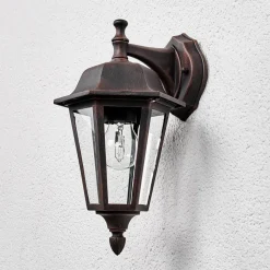 Lindby buitenwandlamp Lamina, fitting boven, lantaarn, E27
