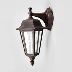 Lindby buitenwandlamp Lamina, fitting boven, lantaarn, E27