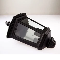 Lindby buitenwandlamp Lieva, hoogte 44 cm, zwart, glas