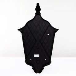 Lindby buitenwandlamp Lieva, hoogte 44 cm, zwart, glas