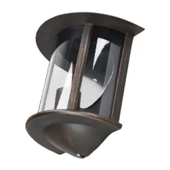 Lindby buitenwandlamp Maelis, roestbruin, metaal, 27cm, E27