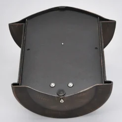 Lindby buitenwandlamp Maelis, roestbruin, metaal, 27cm, E27