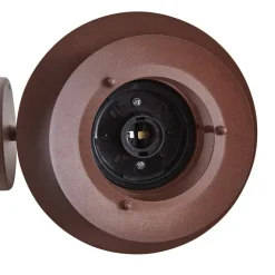 Lindby buitenwandlamp Meliora, roestbruin, ijzer, IP44, E27