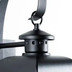 Lindby buitenwandlamp Mertollio, hoogte 47 cm, zwart, glas