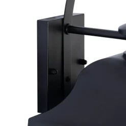 Lindby buitenwandlamp Mertollio, hoogte 47 cm, zwart, glas