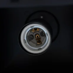 Lindby buitenwandlamp Mertollio, hoogte 47 cm, zwart, glas