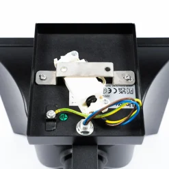 Lindby buitenwandlamp Mertollio, hoogte 47 cm, zwart, glas