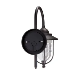 Lindby buitenwandlamp Meret, hoogte 37 cm, roestkleurig, aluminium