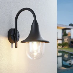 Lindby buitenwandlamp Nalevi, 41cm, zeewaterbestendig, E27, IP44