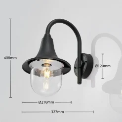 Lindby buitenwandlamp Nalevi, 41cm, zeewaterbestendig, E27, IP44