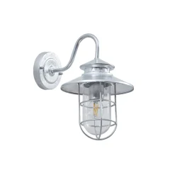Lindby buitenwandlamp Naleta, gegalvaniseerd zilver, staal