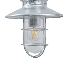 Lindby buitenwandlamp Naleta, gegalvaniseerd zilver, staal