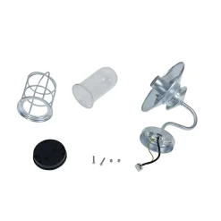 Lindby buitenwandlamp Naleta, gegalvaniseerd zilver, staal