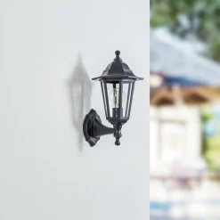 Lindby buitenwandlamp Nane, lantaarn, zeewaterbestendig, E27