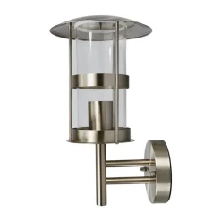 Lindby buitenwandlamp Noemi, grijs, roestvrij staal, 32cm