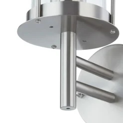 Lindby buitenwandlamp Noemi, grijs, roestvrij staal, 32cm