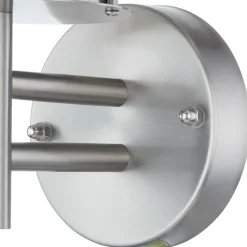 Lindby buitenwandlamp Noemi, grijs, roestvrij staal, 32cm