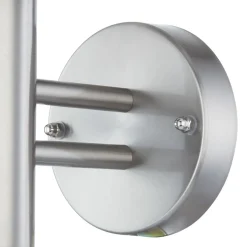 Lindby buitenwandlamp Noemi, sensor, grijs, roestvrij staal, 34cm