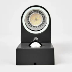 Lindby buitenwandlamp Palina, sensor, IP44, antraciet