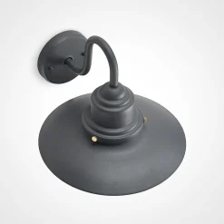 Lindby buitenwandlamp Roisin, antraciet, metaal, 31 cm