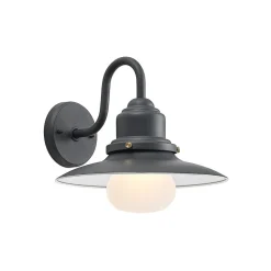 Lindby buitenwandlamp Roisin, antraciet, metaal, 31 cm