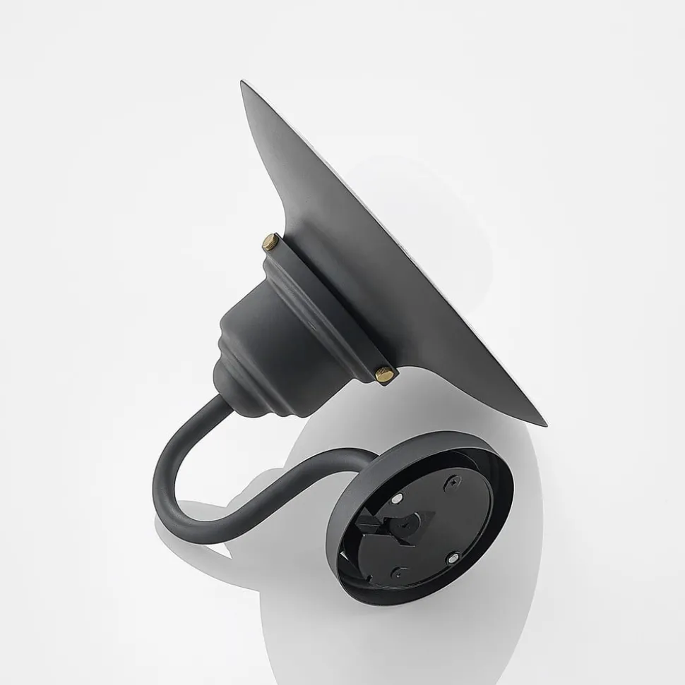 Lindby buitenwandlamp Roisin, antraciet, metaal, 31 cm