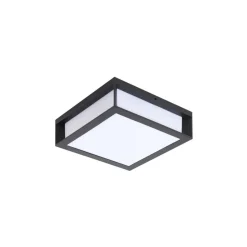 Lindby buitenwandlamp Sivana, zwart, aluminium, 26 cm x 26 cm