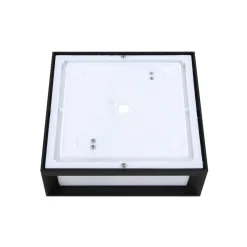 Lindby buitenwandlamp Sivana, zwart, aluminium, 26 cm x 26 cm