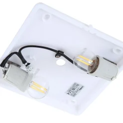 Lindby buitenwandlamp Sivana, zwart, aluminium, 26 cm x 26 cm