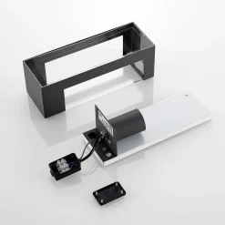 Lindby buitenwandlamp Tilian, hoogte 25 cm, antraciet, staal