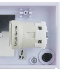 Lindby buitenwandlamp Vimal, E27, 32 cm, zwart, aluminium