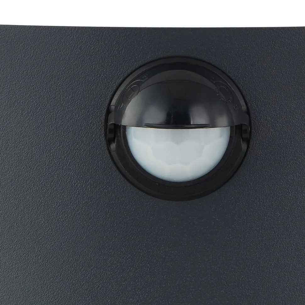 Lindby buitenwandlamp Vimal, sensor, E27, 26 cm, aluminium