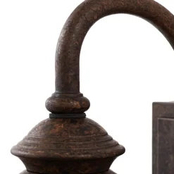 Lindby buitenwandlamp Zayn, roestkleurig, glas, IP23