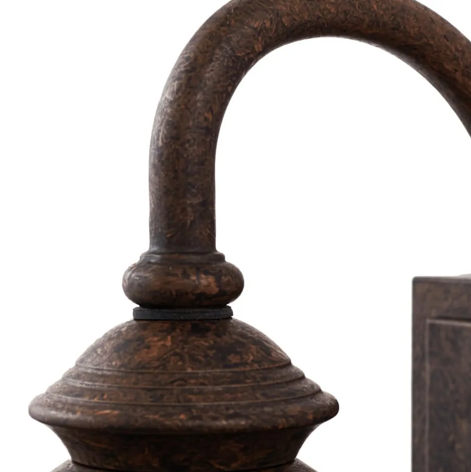 Lindby buitenwandlamp Zayn, roestkleurig, glas, IP23