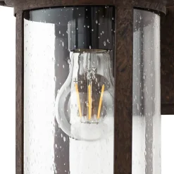 Lindby buitenwandlamp Zayn, roestkleurig, glas, IP23