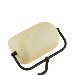 Lindby bureaulamp Profina, 39 cm, roestbruin, staal