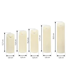 Lindby Candora LED kaars 5 per set afstandsbed.