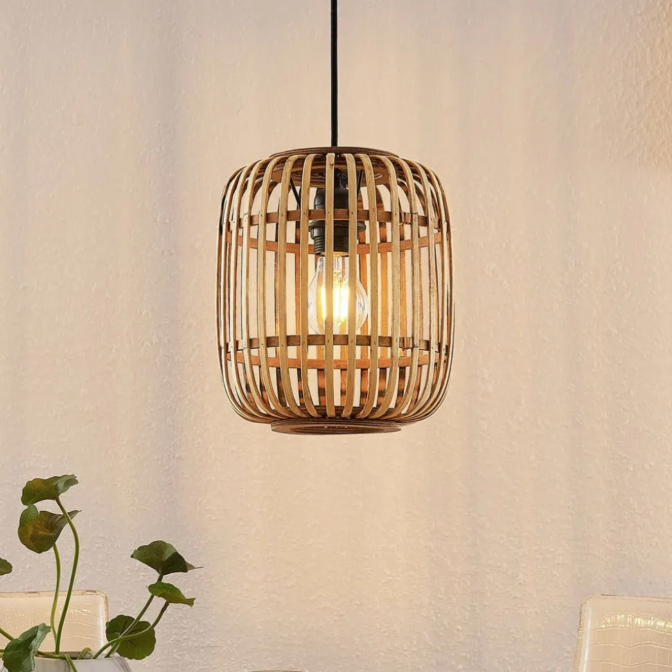 Lindby Canyana hanglamp, naturel, rotan, Ø 22 cm