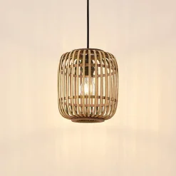 Lindby Canyana hanglamp, naturel, rotan, Ø 22 cm