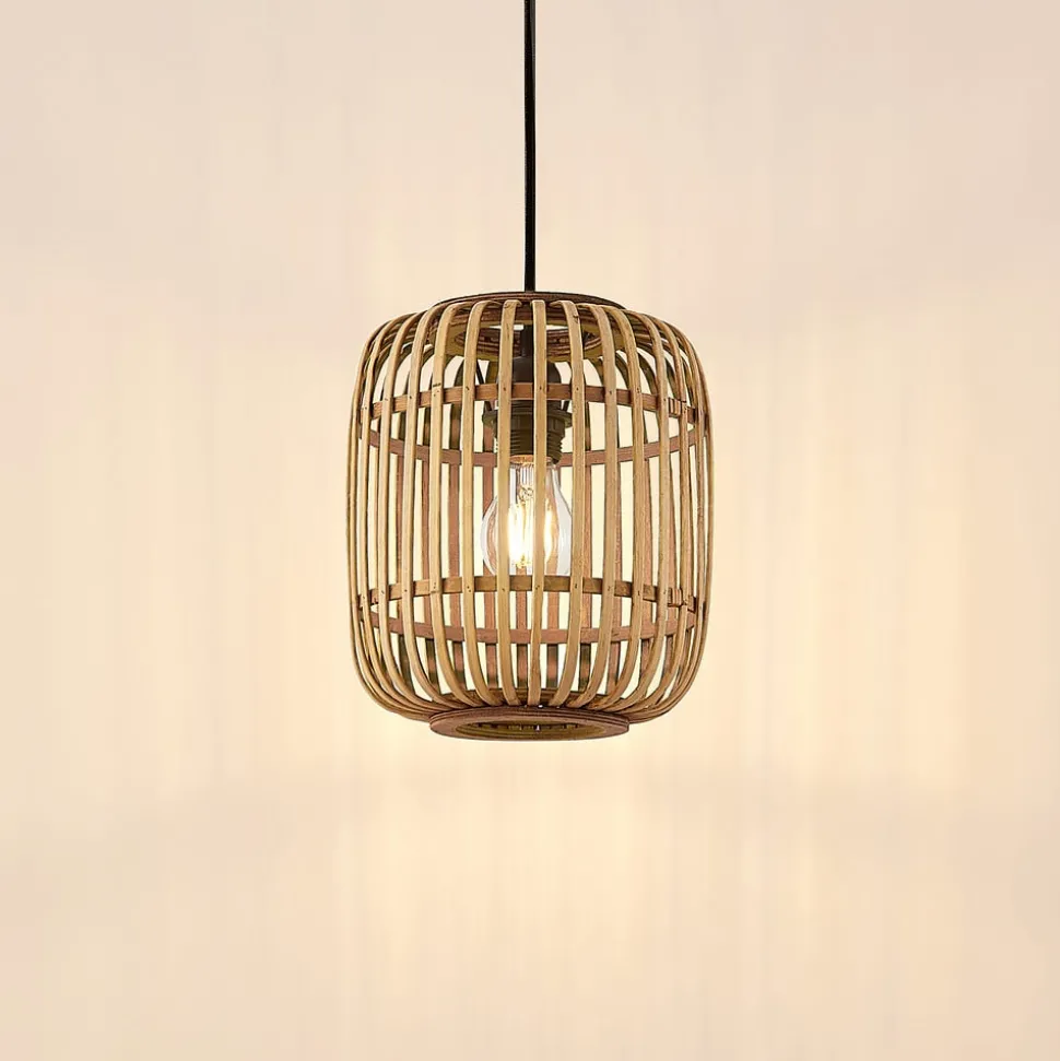 Lindby Canyana hanglamp, naturel, rotan, Ø 22 cm