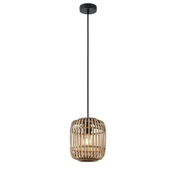 Lindby Canyana hanglamp, naturel, rotan, Ø 22 cm