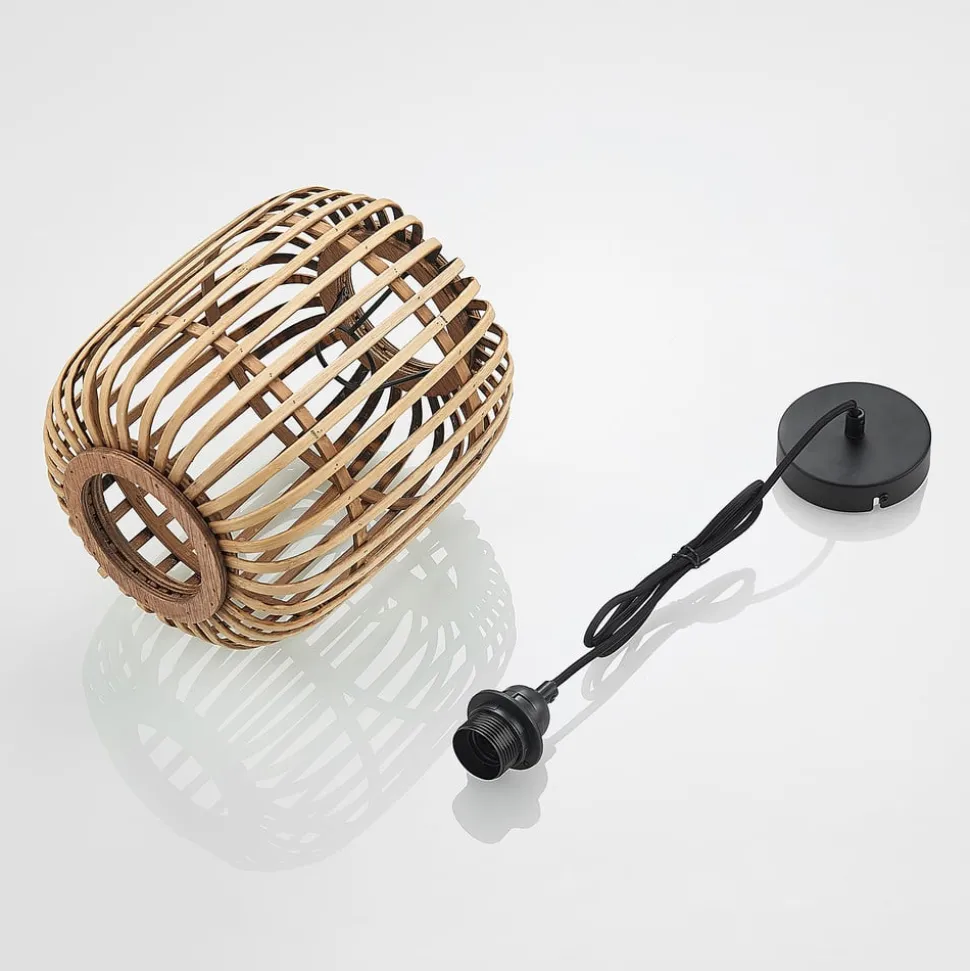 Lindby Canyana hanglamp, naturel, rotan, Ø 22 cm