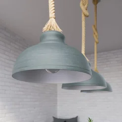 Lindby Chaby hanglamp in betonlook, 3-lamps