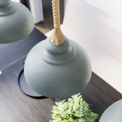 Lindby Chaby hanglamp in betonlook, 3-lamps