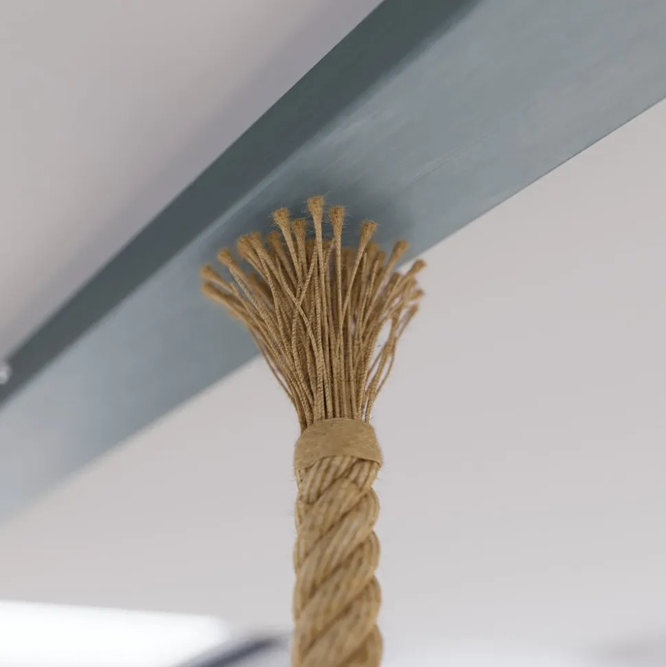 Lindby Chaby hanglamp in betonlook, 3-lamps