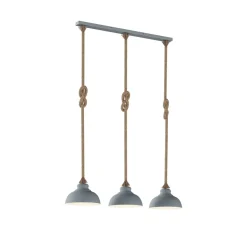 Lindby Chaby hanglamp in betonlook, 3-lamps