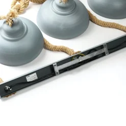 Lindby Chaby hanglamp in betonlook, 3-lamps