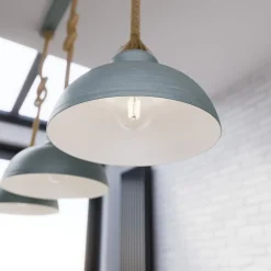 Lindby Chaby hanglamp in betonlook, 3-lamps